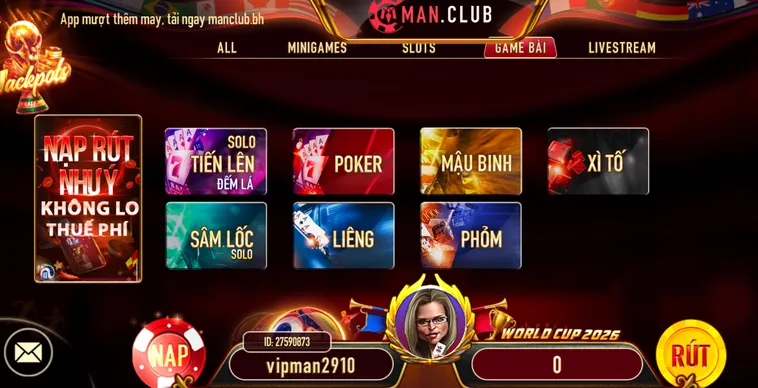 Đa Dạng Game Bài ManClub Đỉnh Cao Sân Chơi Giải Trí Trực Tuyến Đẳng Cấp Nhất Hiện Nay