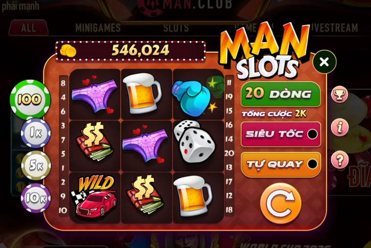 Minigame Man Slot Tại ManClub Sân Chơi Quay Hũ Đẳng Cấp Số Một Thị Trường