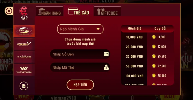 Nạp Tiền ManClub Phương Thức Thanh Toán Đa Dạng Và Bảo Mật Tuyệt Đối Hiện Nay