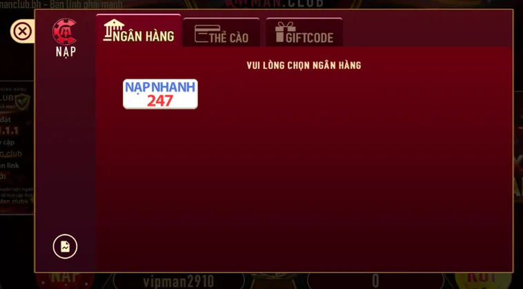Nạp Tiền Qua Tài Khoản Ngân Hàng ManClub Phương Thức Thanh Toán Đa Dạng Và Bảo Mật Tuyệt Đối Hiện Nay