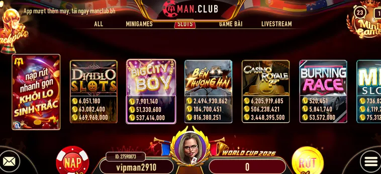 Danh Mục Trò Chơi Nổ Hũ ManClub Thiên Đường Giải Trí Đỉnh Cao 