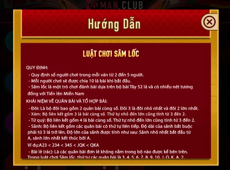 Sâm Lốc Tại ManClub Điểm Hẹn Đẳng Cấp Cho Những Bài Thủ Yêu Thích Sự Kịch Tính
